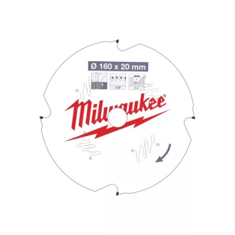   MILWAUKEE Pílový kotúč na vláknocement 160 x 20 x 2,2 mm /4T D