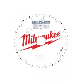   MILWAUKEE Pílový kotúč na drevo 184 x 30 x 2,2 mm / 24T ATB