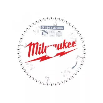   MILWAUKEE Pílový kotúč na hliník 184 x 30 x 2,2 mm / 54T TF NEG