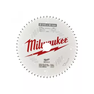   MILWAUKEE Pílový kotúč na drevo 216 x 30 x 2,4 mm / 60T ATB NEG