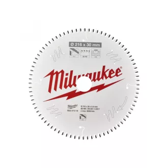   MILWAUKEE Pílový kotúč na hliník 216 x 30 x 2,4 mm / 80T