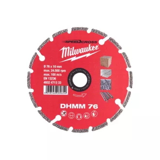   MILWAUKEE Diamantový rezací kotúč 76 x 1,2 x 2,2 x 10 mm segmentovaný DHMM