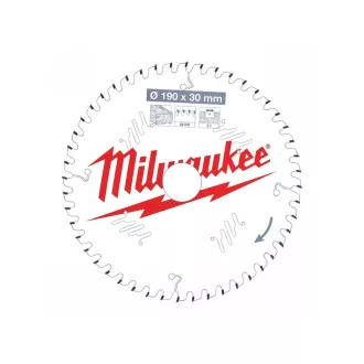 MILWAUKEE Pílový kotúč na drevo 190 x 30 x 2,1 mm / 48T