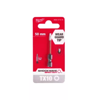 MILWAUKEE Hrot bitov torx TX10 x 50 mm Rázová vlna