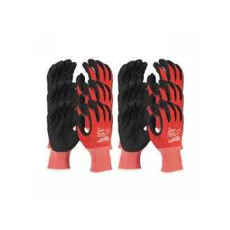   MILWAUKEE Pracovné ochranné rukavice Neprerezané nitrilové máčané 1/A - XL/10 (12 párov)