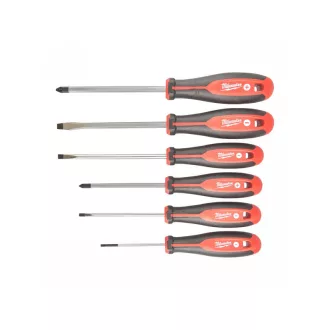   MILWAUKEE Skrutkovač s 3-strannou rukoväťou 6 dielov (PZ1/PZ2/SL3/SL4/SL5.5/SL6.5)