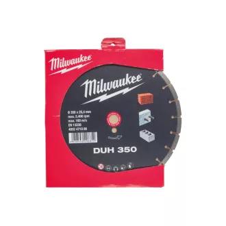   Diamantový rezací kotúč MILWAUKEE 350 x 2,8 x 10 x 25,4 mm Segmentovaný DUH