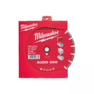   Diamantový rezací kotúč MILWAUKEE 350 x 2,6 x 10 x 25,4 mm Segmentovaný AUDD