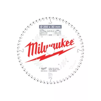   MILWAUKEE Pílový kotúč na drevo 250 x 30 x 2,8 mm /60T ATB