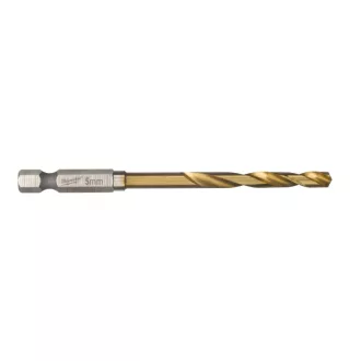   MILWAUKEE Vrták 5,0 x 80/31 mm HSS-G TiN, červená HEX - Shockwave™ (10 ks)