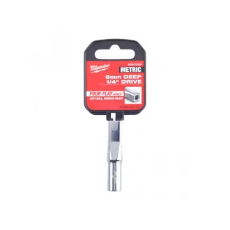 MILWAUKEE Dlhý nástrčný kľúč 1/4" 6 mm