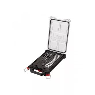   MILWAUKEE Sada nástrčných kľúčov 28 kusov 1/4" 5-15 mm v PACKOUT úzky organizér