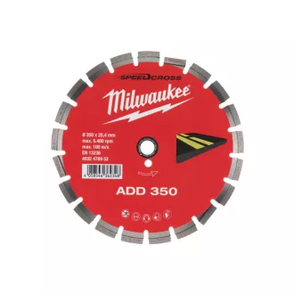   MILWAUKEE Diamantový rezací kotúč 350 x 2,8 x 10 x 25,4 mm segmentovaný ADD