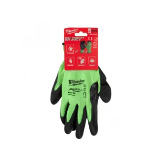   MILWAUKEE Pracovné ochranné rukavice odolné proti prerezaniu HI-VIS 4/C - XL/10 veľké balenie (144 párov)