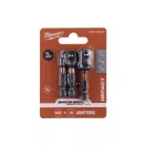 MILWAUKEE Sada adaptérov nástrčných kľúčov 3 diely 1/4" Hex -> 1/2", 3/8", 1/4" štvorec