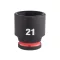 MILWAUKEE Strojový nástrčný kľúč 3/8" 21 mm CrMo