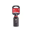 MILWAUKEE Strojový dlhý nástrčný kľúč 3/8" 22 mm CrMo
