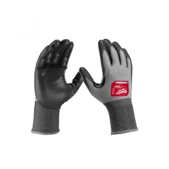   MILWAUKEE Pracovné ochranné rukavice odolné proti prerezaniu PU máčané 4/D - XL/10 Hi-Dex (12 párov)
