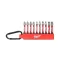 Sada bitov MILWAUKEE s karabínou 10 kusov 1/4" Hex Shockwave™