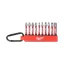 Sada bitov MILWAUKEE s karabínou 10 kusov 1/4" Hex Shockwave™