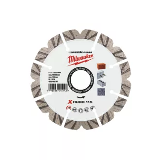   Diamantový rezací kotúč MILWAUKEE 115 x 2,6 x 12 x 22,2 mm Segmentovaný XHUDD