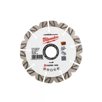   Diamantový rezací kotúč MILWAUKEE 125 x 2,6 x 12 x 22,2 mm Segmentovaný XHUDD