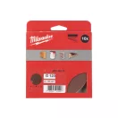 MILWAUKEE Brúsna podložka na suchý zips STD 125 mm / P120 8 otvorov (10 ks)