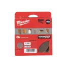 MILWAUKEE Brúsna sieťka na suchý zips PG 125 mm / P80 (10 ks)