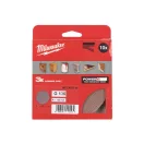 MILWAUKEE Brúsna sieťka na suchý zips PG 125 mm / P120 (10 ks)