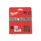 MILWAUKEE Brúsna podložka na suchý zips STD 150 mm / P80 6 otvorov (10 ks)