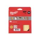 MILWAUKEE Brúsna podložka na suchý zips HP 150 mm / P120 8 otvorov (10 ks)