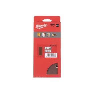   MILWAUKEE Brúsna podložka na suchý zips STD 93 x 185 mm / P180 8 otvorov (10 ks)