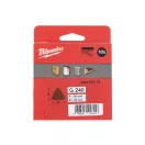 MILWAUKEE Delta brúsna podložka na suchý zips STD 93 x 93 mm / P240 6 otvorov (10 ks)