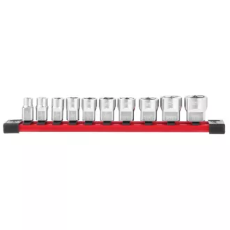   Sada nástrčkových kľúčov MILWAUKEE s 10-dielnou úložnou koľajnicou 3/8" (5/16" - 7/8")