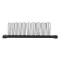 MILWAUKEE Sada dlhých nástrčných kľúčov s úložnou lištou 10 kusov 3/8" 10-19 mm