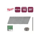 MILWAUKEE Dokončovacie klince, bez hlavy, pozinkované 16G 20° SC1 - 1,35 x 64 mm (2000 ks)
