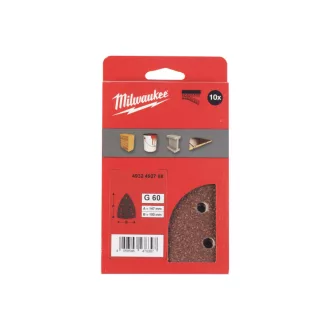   MILWAUKEE Delta brúsny kotúč na suchý zips STD 100 x 147 mm / P60 7 otvorov (10 ks)