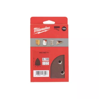   MILWAUKEE Delta brúsna podložka na suchý zips STD 100 x 147 mm / P180 7 otvorov (10 ks)