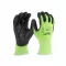MILWAUKEE Pracovné rukavice odolné voči rezu s PU ponorom 1/A - L/9 Hi-Vis (12 párov)