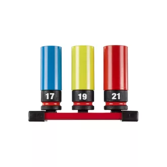   MILWAUKEE Sada koncoviek na skrutkovač pre alu disky 3 kusy 1/2" 17/19/21 mm CrMo