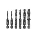 MILWAUKEE Kombinovaná súprava závitových vrtákov 6-dielna 1/4" Hex (vrták, závitník, oddebňovač)