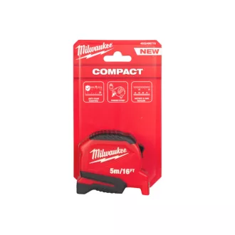   MILWAUKEE Meracie pásmo 5 m/16 stôp x 25 mm metrické COMPACT (GEN 2)