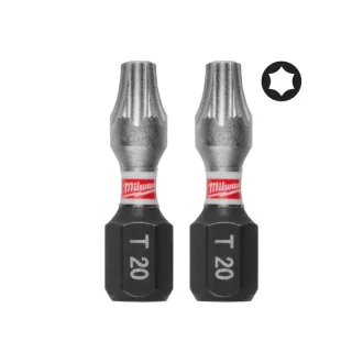 MILWAUKEE Bitový hrot T20 x 25 mm Shockwave (3 ks)