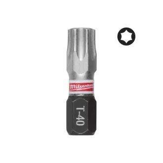 MILWAUKEE Bitový hrot T40 x 25 mm Shockwave (3 ks)