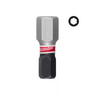 MILWAUKEE Bitový hrot HEX 8 x 25 mm Shockwave (3 ks)