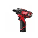 MILWAUKEE Akumulátorový skrutkovač M12 BD-202C (2 x 2,0 Ah batérie + nabíjačka)
