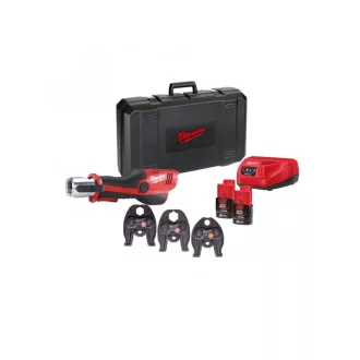   MILWAUKEE Akumulátorový hydraulický lis M12 HPT-202C V-SET 15/22/28 mm (2 x 2,0 Ah batéria + nabíjačka)