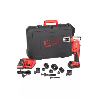   MILWAUKEE Akumulátorový hydraulický dierovací stroj M18 HKP-201CA (1 x 2,0 Ah batéria + nabíjačka)