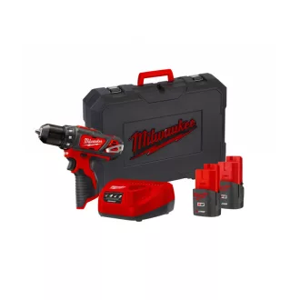   MILWAUKEE Akumulátorový vŕtací skrutkovač M12 BDD-152C (2 x 1,5 Ah batéria + nabíjačka)