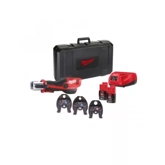   MILWAUKEE Akumulátorový hydraulický lis M12 HPT-202C V-SET2 14/16/22 mm (2 x 2,0 Ah batéria + nabíjačka)
